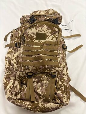 Tactical Desert Digital Camo Men's Backpack - Brown